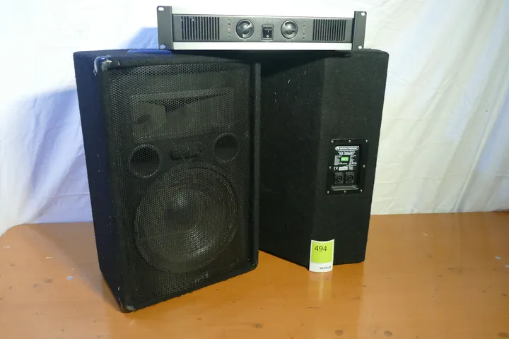 2x Omnitronic M1220 Monitor Lautsprecher mit Endstufe